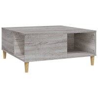 vidaXL Couchtisch Grau Sonoma 80x80x36,5 cm Holzwerkstoff