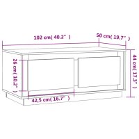 vidaXL Couchtisch Betongrau 102x50x44 cm Holzwerkstoff