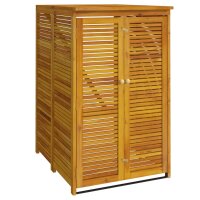 vidaXL M&uuml;lltonnenbox f&uuml;r 1 Tonne 70x89x117 cm Massivholz Akazie