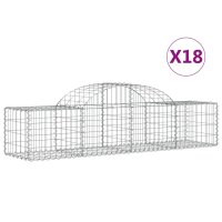 vidaXL Gabionen mit Hochbogen 18 Stk. 200x50x40/60 cm...