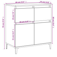 vidaXL Sideboard Betongrau 60x35x70 cm Holzwerkstoff