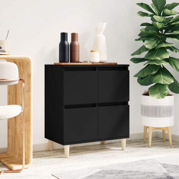 vidaXL Sideboard Schwarz 60x35x70 cm Holzwerkstoff