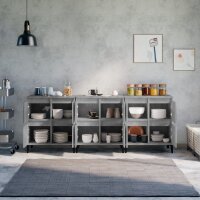 vidaXL Sideboards 3 Stk. Betongrau 60x35x70 cm Holzwerkstoff