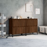 vidaXL Sideboards 2 Stk. Braun Eichen-Optik 60x35x70 cm Holzwerkstoff