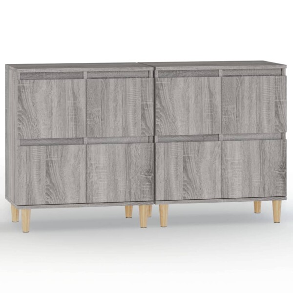 vidaXL Sideboards 2 Stk. Grau Sonoma 60x35x70 cm Holzwerkstoff