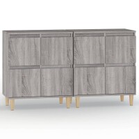 vidaXL Sideboards 2 Stk. Grau Sonoma 60x35x70 cm Holzwerkstoff