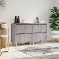 vidaXL Sideboards 2 Stk. Grau Sonoma 60x35x70 cm Holzwerkstoff