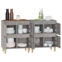 vidaXL Sideboards 2 Stk. Grau Sonoma 60x35x70 cm Holzwerkstoff