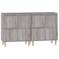 vidaXL Sideboards 2 Stk. Grau Sonoma 60x35x70 cm Holzwerkstoff