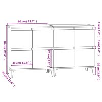 vidaXL Sideboards 2 Stk. Schwarz 60x35x70 cm Holzwerkstoff