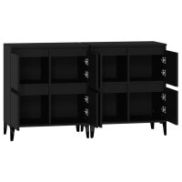 vidaXL Sideboards 2 Stk. Schwarz 60x35x70 cm Holzwerkstoff