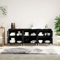 vidaXL Sideboards 3 Stk. Schwarz 60x35x70 cm Holzwerkstoff