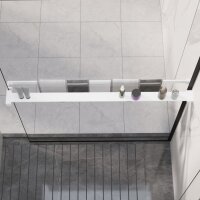 vidaXL Duschablage für Begehbare Dusche Weiß 100 cm Aluminium