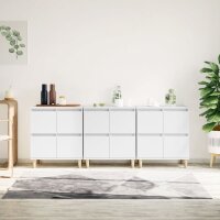 vidaXL Sideboards 3 Stk. Weiß 60x35x70 cm...