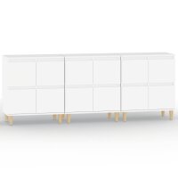 vidaXL Sideboards 3 Stk. Weiß 60x35x70 cm Holzwerkstoff