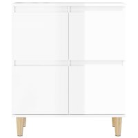 vidaXL Sideboards 3 Stk. Hochglanz-Weiß 60x35x70 cm Holzwerkstoff