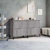 vidaXL Sideboards 2 Stk. Grau Sonoma 60x35x70 cm...