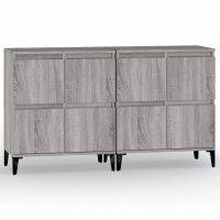 vidaXL Sideboards 2 Stk. Grau Sonoma 60x35x70 cm...