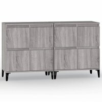 vidaXL Sideboards 2 Stk. Grau Sonoma 60x35x70 cm Holzwerkstoff