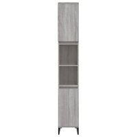 vidaXL Badschrank Grau Sonoma 30x30x190 cm Holzwerkstoff