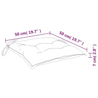 vidaXL Stuhlkissen 4 Stk. Blattmuster 50x50x7 cm Oxford-Gewebe