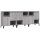 vidaXL Sideboards 3 Stk. Grau Sonoma 60x35x70 cm Holzwerkstoff