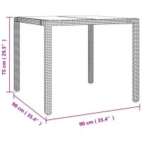 vidaXL 5-tlg. Garten-Essgruppe mit Kissen Beige Poly Rattan