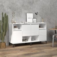 vidaXL Sideboards 2 Stk. Hochglanz-Wei&szlig; 60x35x70 cm Holzwerkstoff