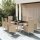 vidaXL 9-tlg. Garten-Essgruppe mit Kissen Beige Poly Rattan