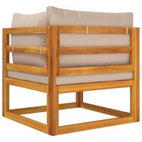 vidaXL 2-tlg. Garten-Sofa-Set mit Kissen Massivholz Akazie