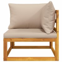 vidaXL 2-tlg. Garten-Sofa-Set mit Kissen Massivholz Akazie