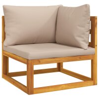 vidaXL 2-tlg. Garten-Sofa-Set mit Kissen Massivholz Akazie