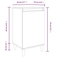 vidaXL Nachttisch Schwarz 40x35x70 cm Holzwerkstoff