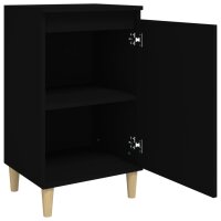 vidaXL Nachttisch Schwarz 40x35x70 cm Holzwerkstoff