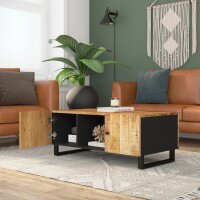 vidaXL Couchtisch 100x54x40 cm Massivholz Mango & Holzwerkstoff