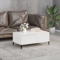 vidaXL Couchtisch Hochglanz-Weiß 90x50x36,5 cm...