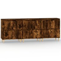 vidaXL Sideboards 3 Stk. R&auml;uchereiche 60x35x70 cm Holzwerkstoff