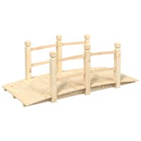 vidaXL Gartenbr&uuml;cke mit Gel&auml;nder 150x67x56 cm Massivholz Fichte