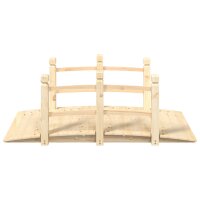 vidaXL Gartenbr&uuml;cke mit Gel&auml;nder 150x67x56 cm Massivholz Fichte