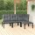 vidaXL 4-tlg. Garten-Lounge-Set Schwarz und Grau Poly Rattan