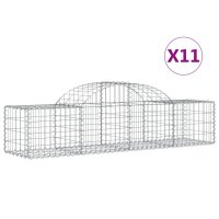 vidaXL Gabionen mit Hochbogen 11 Stk. 200x50x40/60 cm...