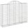 vidaXL Gabionen mit Hochbogen 13Stk. 200x30x140/160cm Verzinktes Eisen