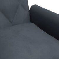 vidaXL Schlafsofa mit Armlehnen Dunkelgrau Samt