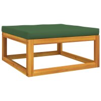 vidaXL 11-tlg. Garten-Lounge-Set mit Gr&uuml;nen Kissen Massivholz