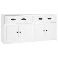 vidaXL Sideboards 2 Stk. Weiß Holzwerkstoff