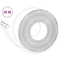 vidaXL Rasenkante Grau 10 m 20 cm Polyethylen