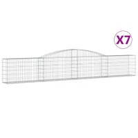 vidaXL Gabionen mit Hochbogen 7 Stk. 400x30x60/80 cm...