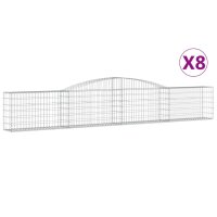 vidaXL Gabionen mit Hochbogen 8 Stk. 400x30x60/80 cm...