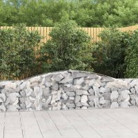 vidaXL Gabionen mit Hochbogen 25 Stk. 400x30x60/80 cm...