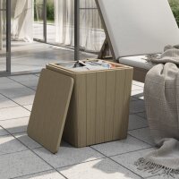 vidaXL Gartentisch mit Abnehmbarer Tischplatte Hellbraun Polypropylen